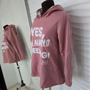 Pink Graphic Hooded Sweatshirt and Sweatpants - "YES, I'M ALWAYS FREEZING!"